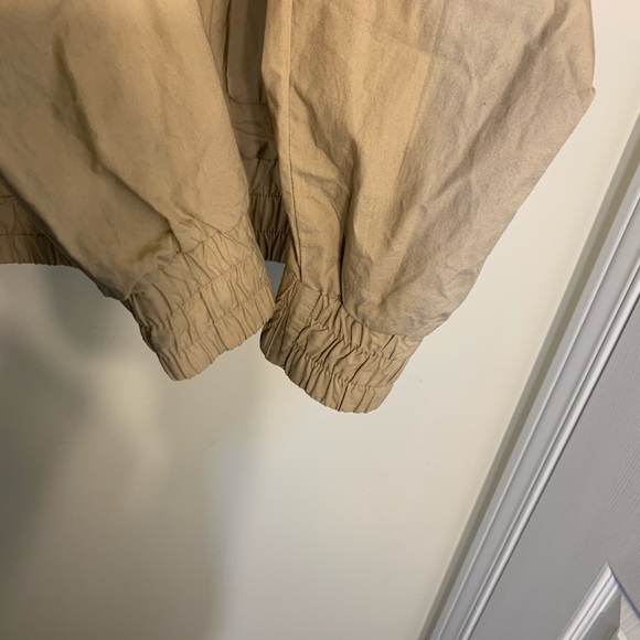 Vintage 725 Beige Bomber Utility Cropped Jacket Size Large - Picture 15 of 16